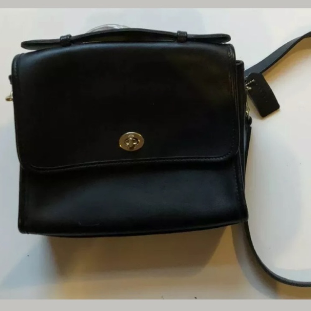 SOLD ON ANOTHER SITE - VTG Coach Court Bag  Black - Picture 7 of 11